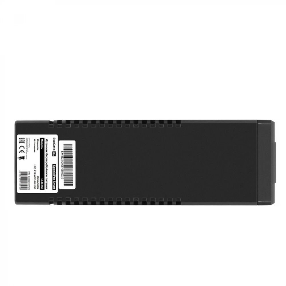Источник бесперебойного питания ExeGate SpecialPro Smart LLB-650.LCD.AVR.4C13.RJ.USB EX292772RUS Линейно-интерактивные, Напольный (Tower), 650 ВА, 360 Вт
