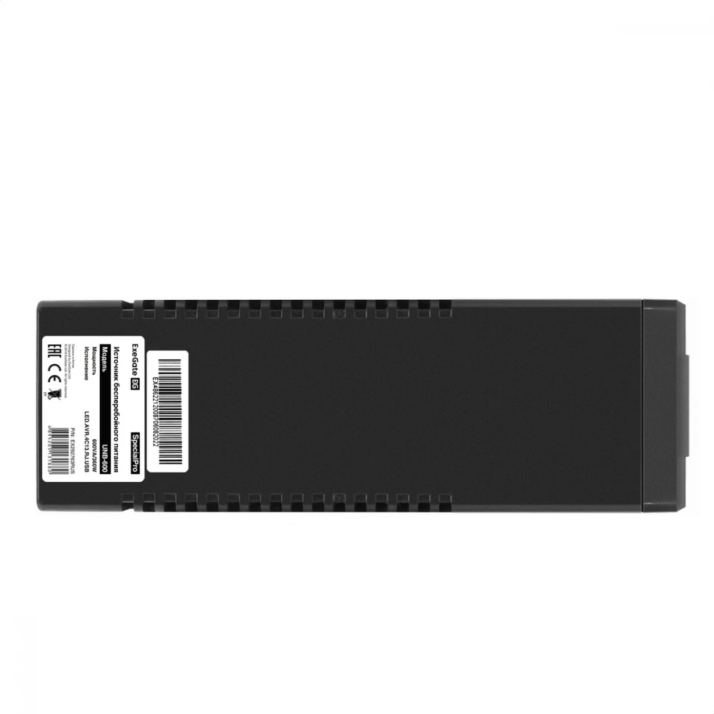 Источник бесперебойного питания ExeGate SpecialPro UNB-600.LED.AVR.4C13.RJ.USB EX292763RUS Линейно-интерактивные, Напольный (Tower), 600 ВА, 360 Вт