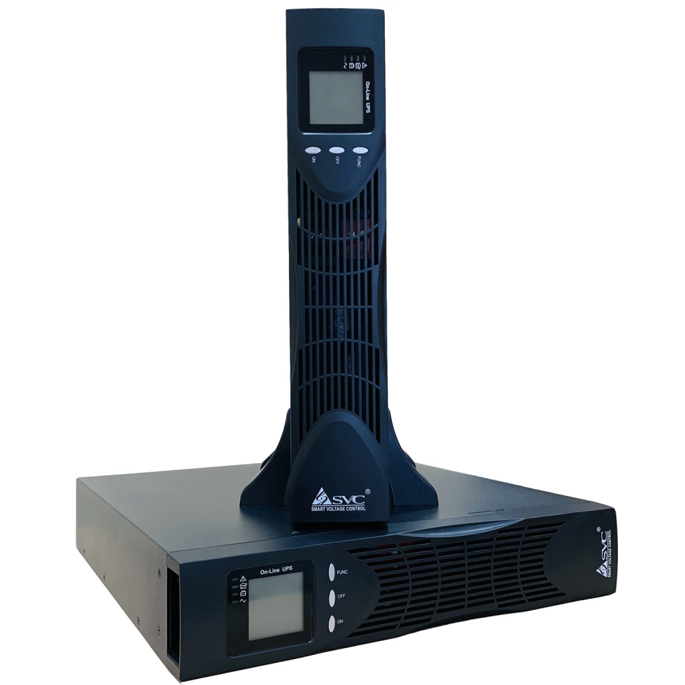Источник бесперебойного питания SVC TRX11-2KL-LCD/CS09C13 Двойное преобразование (On-Line), Стоечный (Rack), 2000 ВА, 1800 Вт