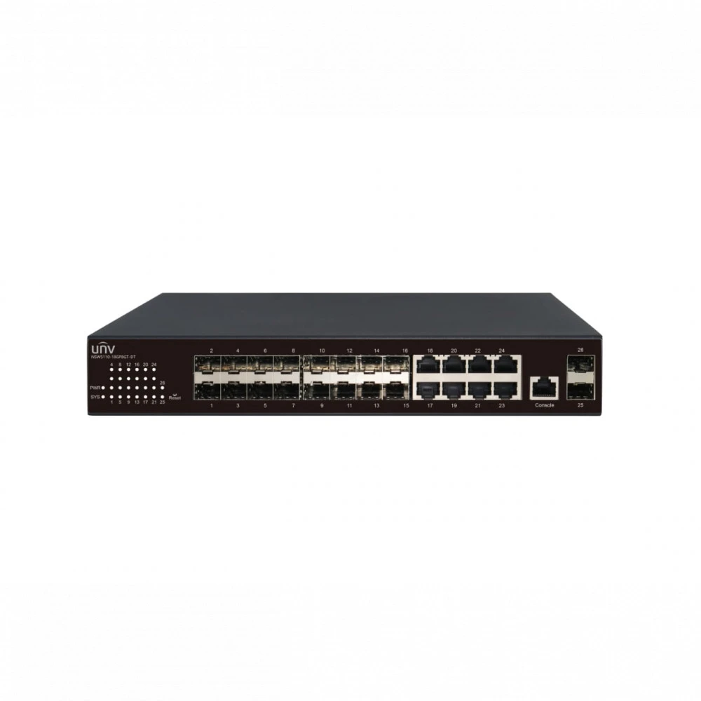 Коммутатор UNIVIEW NSW5110-18GP8GT-DT 1000 Base-T (1000 мбит/с), 16 SFP портов
