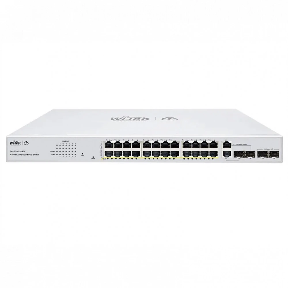 Коммутатор Wi-Tek WI-PCMS328GF V2 1000 Base-T (1000 мбит/с), 2 SFP порта