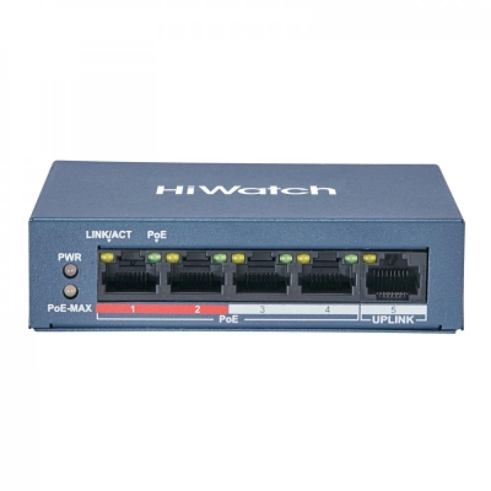 Коммутатор Hikvision DS-S504GP 1000 Base-T (1000 мбит/с)