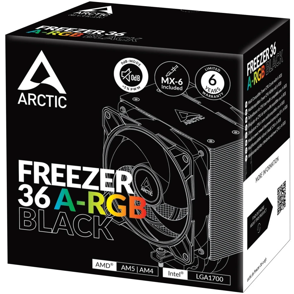 Система охлаждения ARCTIC Freezer 36 A-RGB Black ACFRE00124A Для процессора