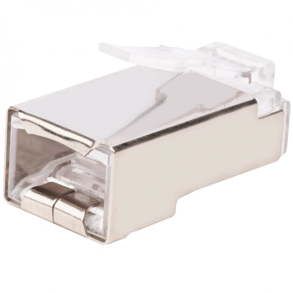 Коннектор WRline Коннектор RJ-45 под витую пару категория 5e экранированный универсальный (100 шт в упак.) WR-8P8C-5E-SH
