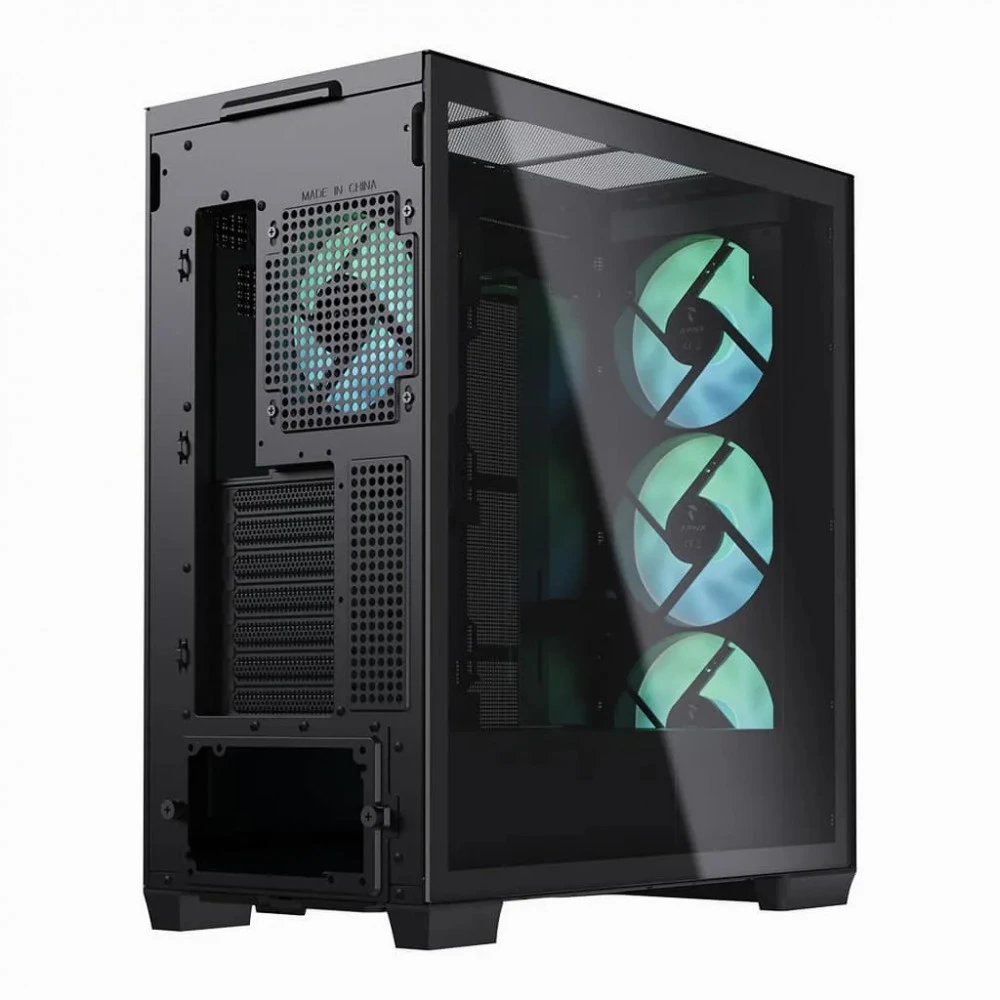 Корпус Aerocool APNX C1-R Black C1-R-BK-V1 Mid-Tower
