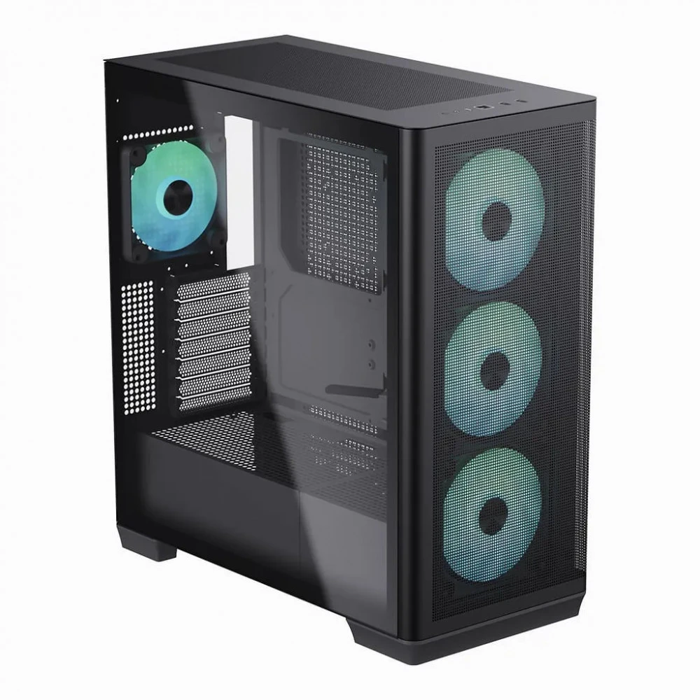 Корпус Aerocool APNX C1-R Black C1-R-BK-V1 Mid-Tower