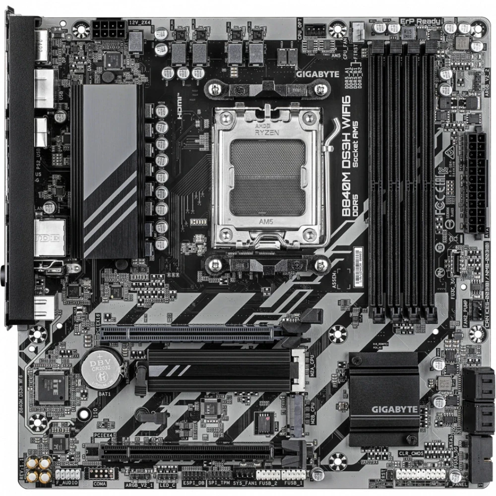 Материнская плата Gigabyte B840M DS3H WIFI6 (REV 1.1) Micro-ATX, AMD AM5