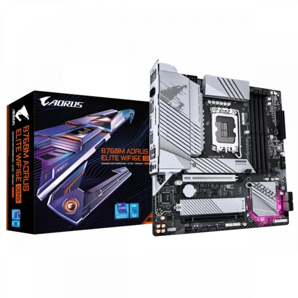 Материнская плата Gigabyte B760M AORUS ELITE WIFI6E GEN5 (REV1.0) Micro-ATX, LGA 1700