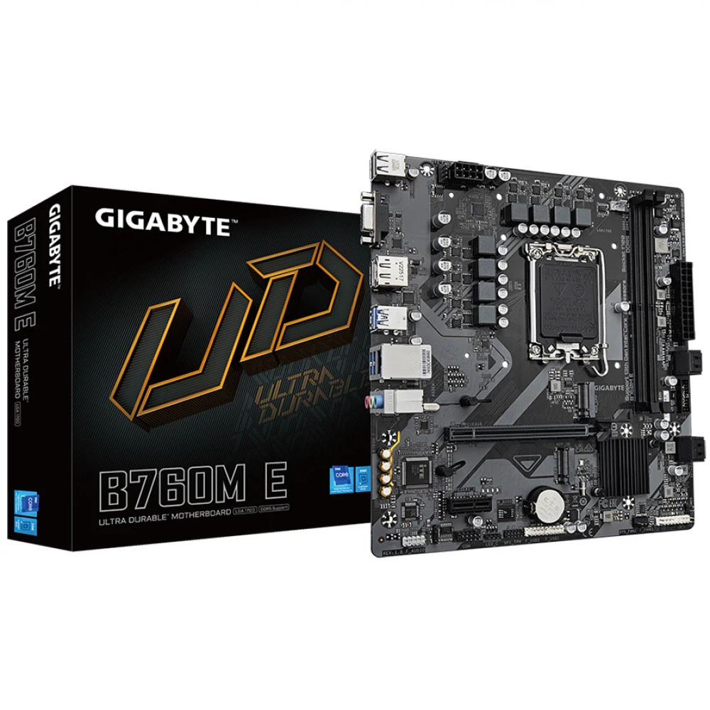 Материнская плата Gigabyte B760M E (REV1.0) Micro-ATX, LGA 1700