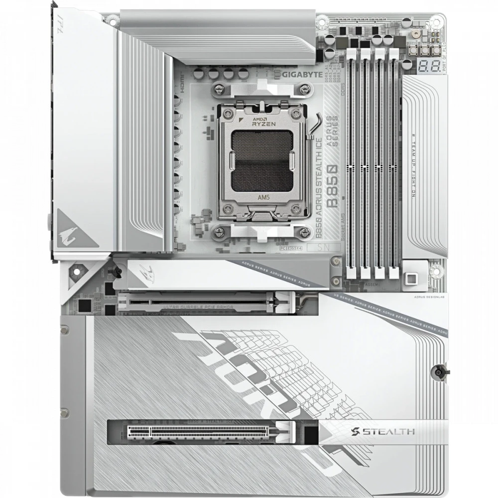 Материнская плата Gigabyte B850 AORUS STEALTH ICE (REV 1.0) ATX, AMD AM5