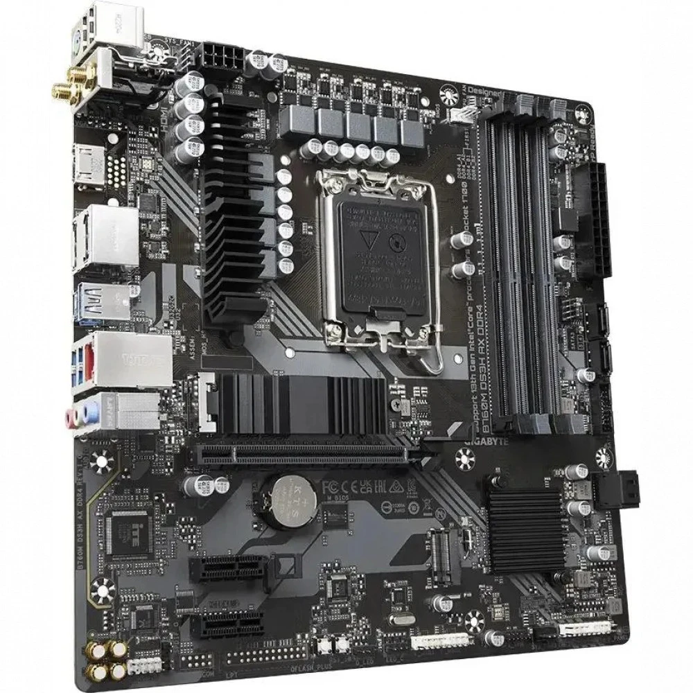 Материнская плата Gigabyte B760M DS3H AX DDR4 B760M DS3H AX DDR4 (REV 1.3) Mini-ATX, LGA 1700