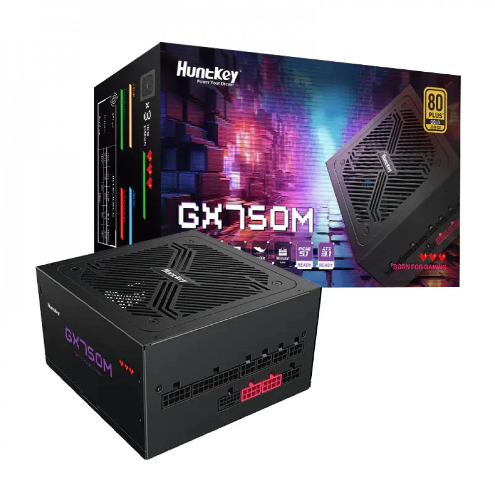 Блок питания Huntkey GX750M 750 Вт, 80+ Gold