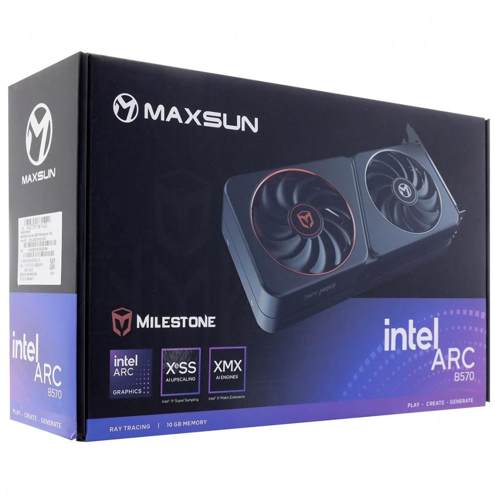 Видеокарта Maxsun  Arc B570 Milestone MS-Arc B570 Milestone 10G 10 ГБ