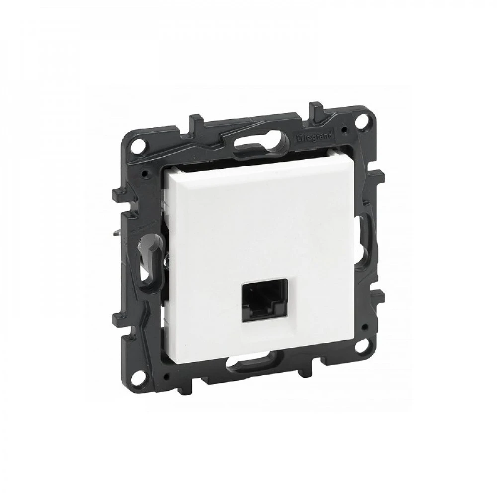 Сетевая розетка Legrand Информационная розетка одинарная, Legrand Niloe Step, 863159B, RJ45 Кат.5e UTP Белый