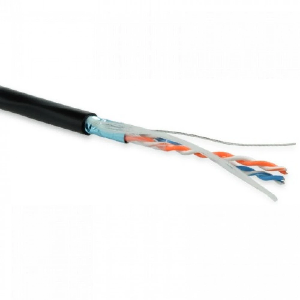 Кабель витая пара Hyperline FUTP2-C5-S24-OUT-PE-BK-500