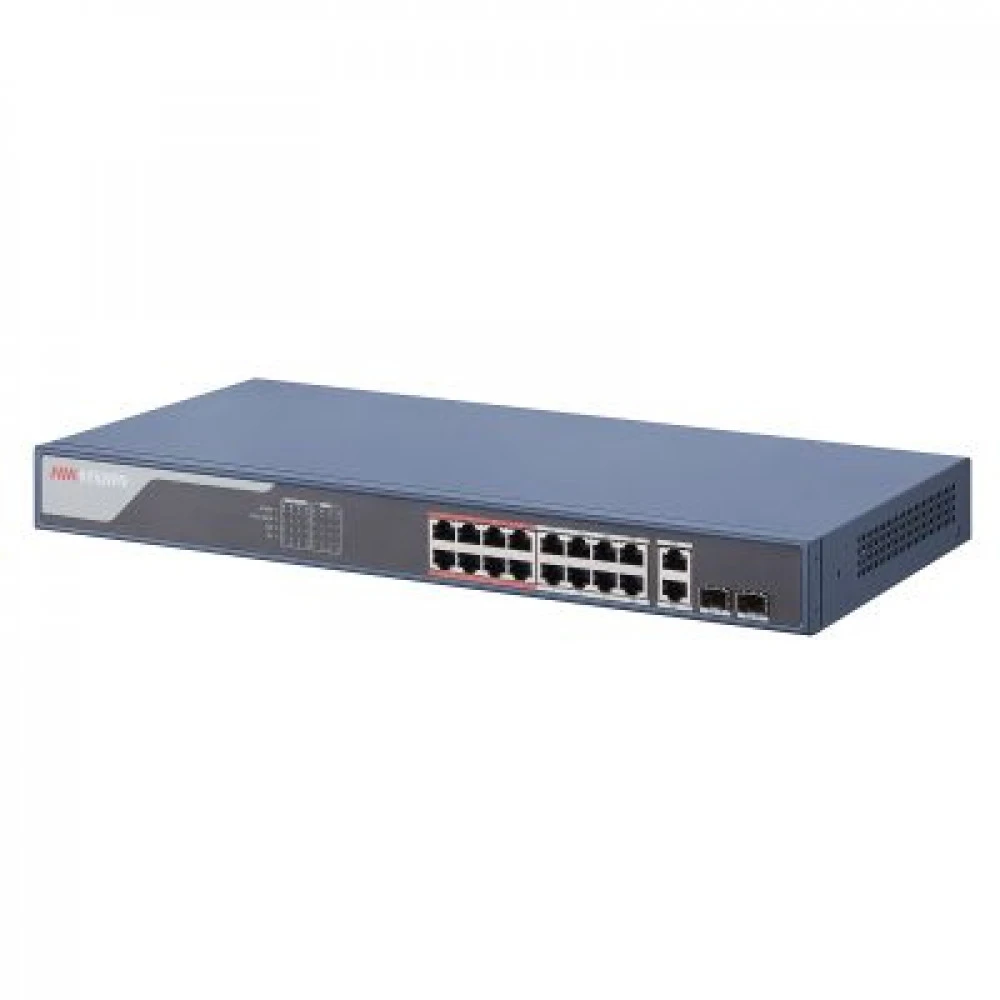 Коммутатор Hikvision DS-3E1318P-EI(V2) 100 Base-T (100 мбит/с), 2 SFP порта