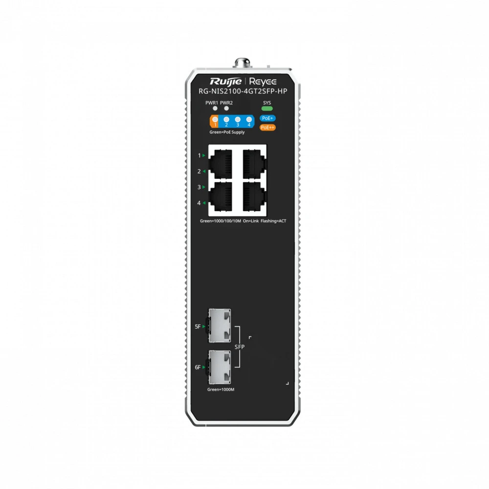 Коммутатор Ruijie RG-NIS2100-4GT2SFP-HP 1000 Base-T (1000 мбит/с)