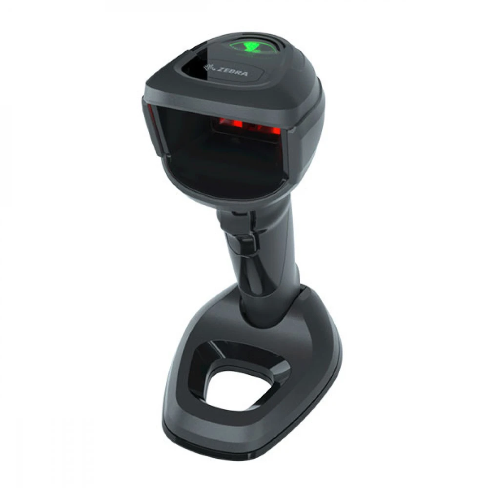 Сканер штрихкода Zebra DS9908 DS9908-SR00004ZCWW Ручной беспроводной, 2D, USB, Черный, С подставкой