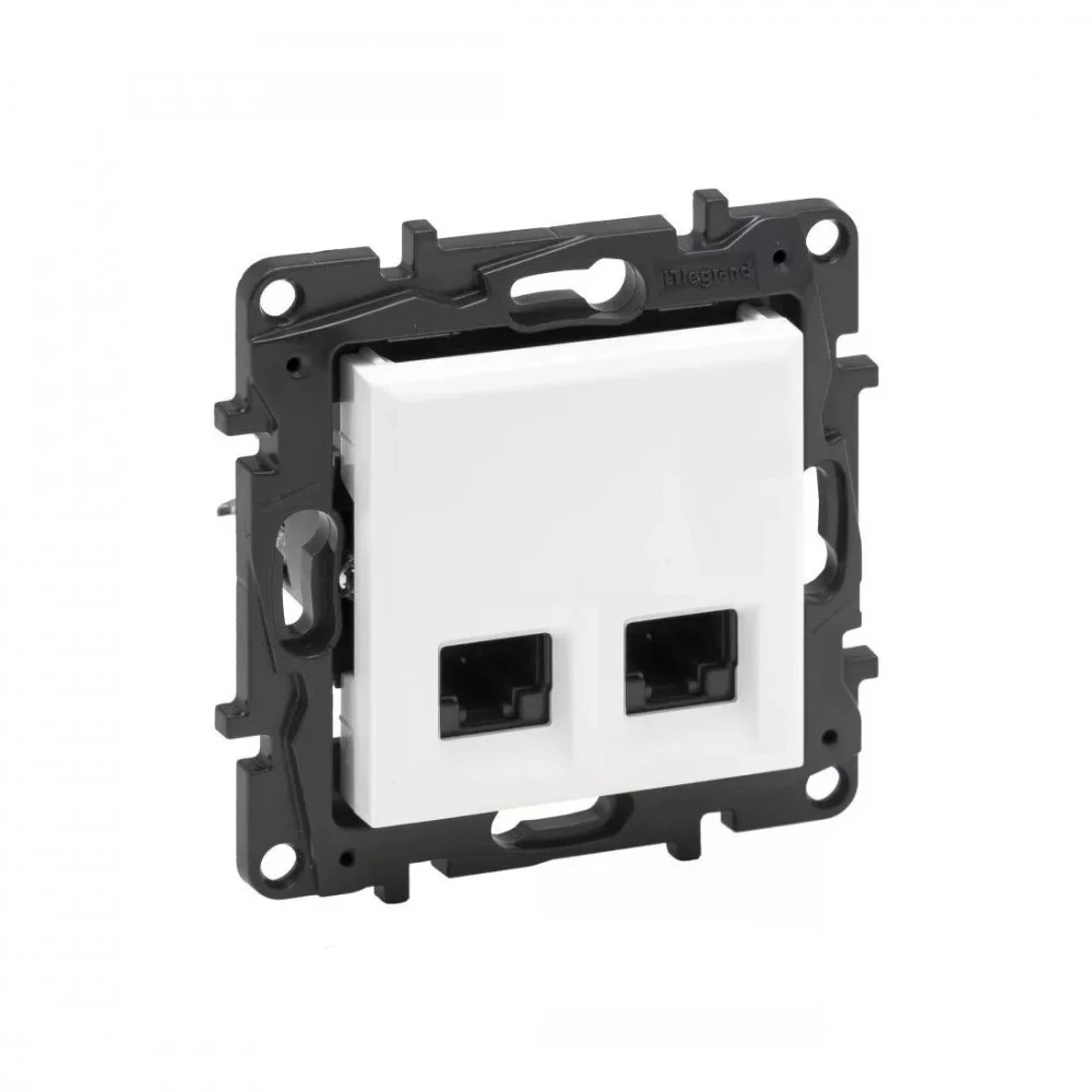Сетевая розетка Legrand Niloe Step, 863164B, 2хRJ45 Кат.6e UTP Белый