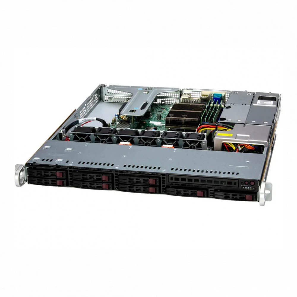 Сервер Supermicro SYS-111R-M/2436/16 1U Rack, Xeon E-2436, 2900 МГц, 6, 18, 1 x 32 ГБ, SFF 2.5", 8