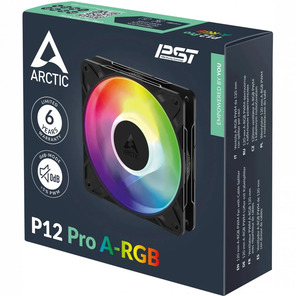 Система охлаждения ARCTIC P12 Pro A-RGB Black ACFAN00309A Для системного блока