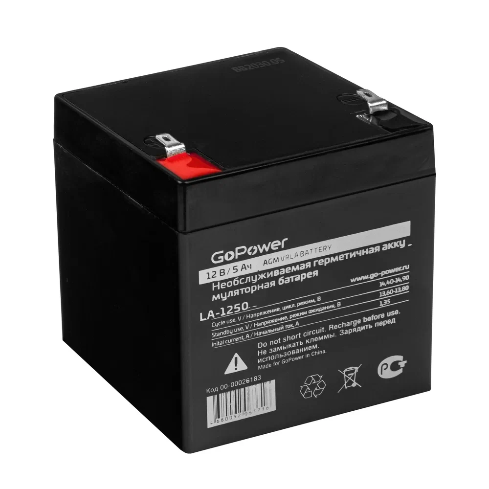 Сменные аккумуляторы АКБ для ИБП GoPower 00-00026183 12 В