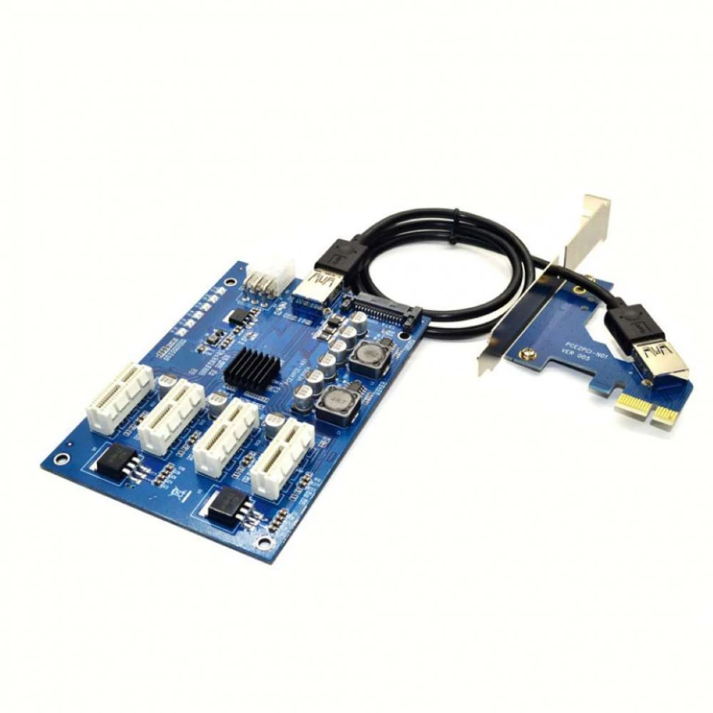 Аксессуар для ПК и Ноутбука NO NAME PCI-E-Splitter-1x4 0012966 Плата
