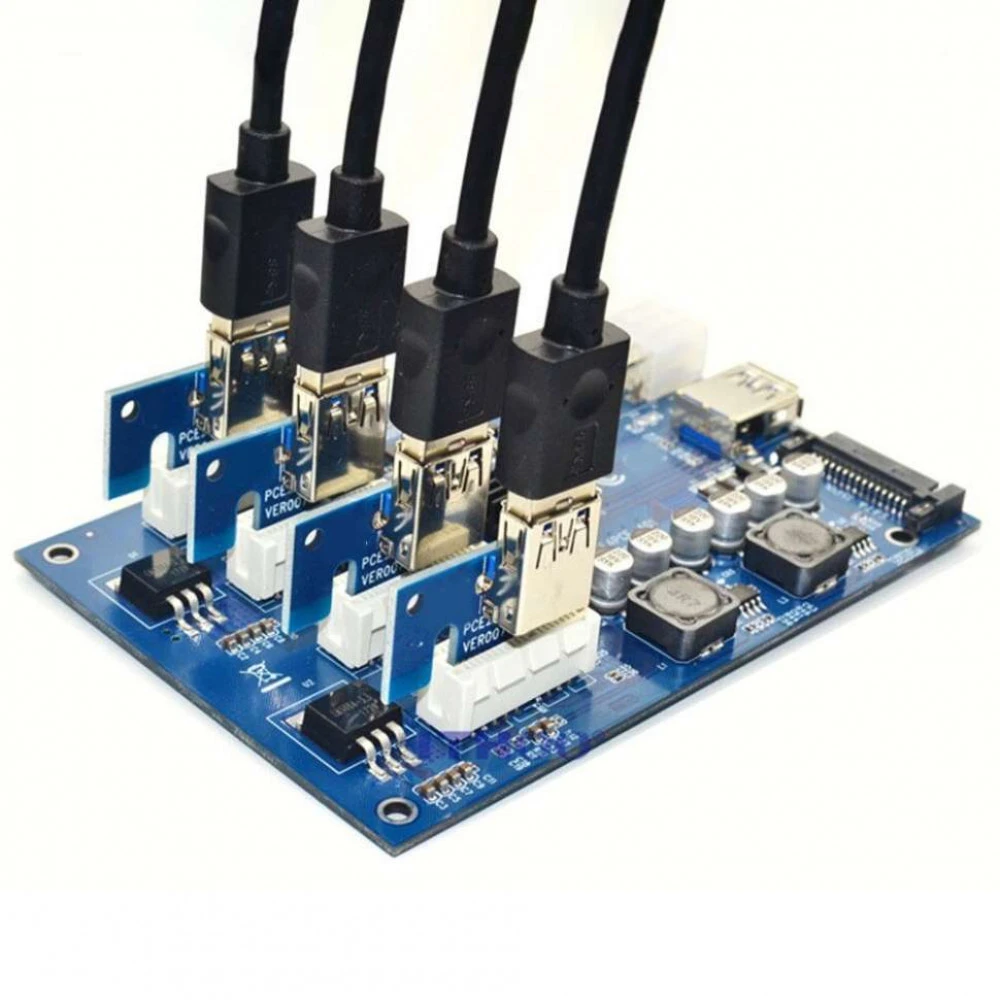 Аксессуар для ПК и Ноутбука NO NAME PCI-E-Splitter-1x4 0012966 Плата