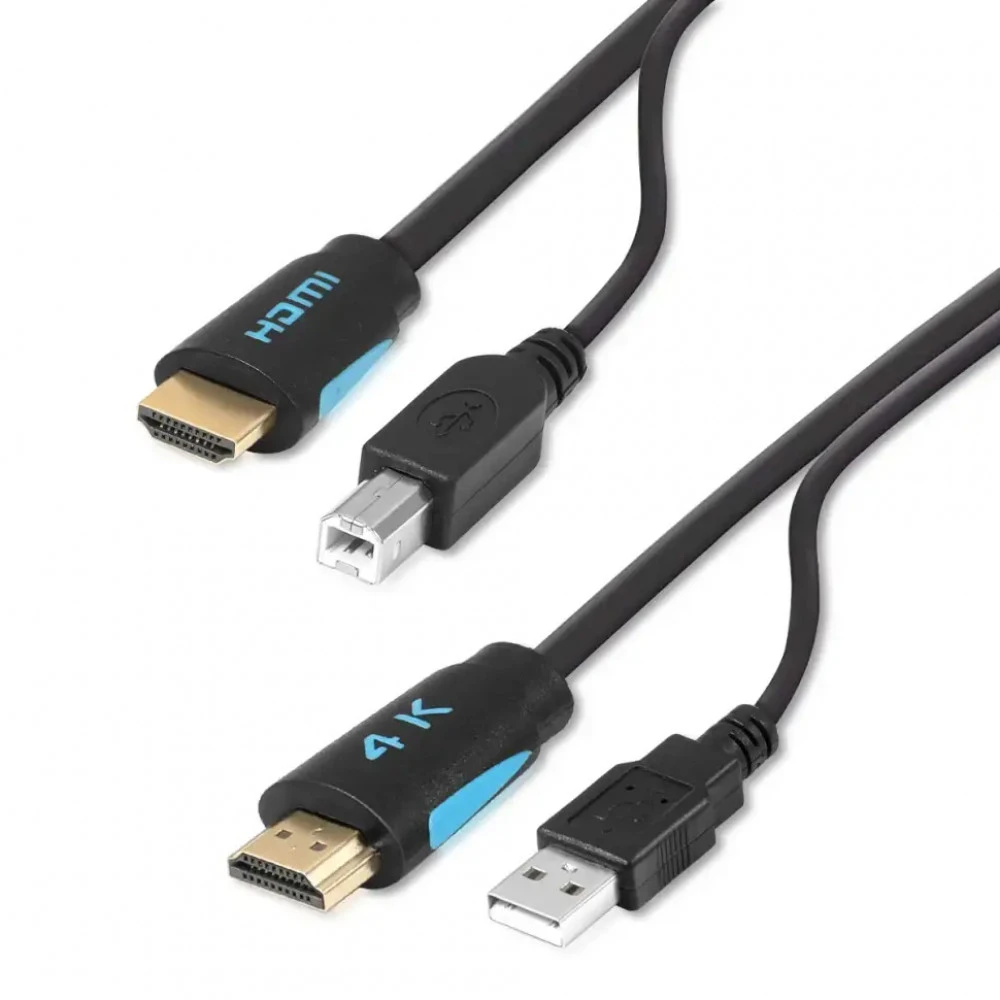 Кабель интерфейсный SmartBuy Кабель KVM USB+HDMI, 4K, 1.5m, TeslaSmart 0012547 USB Type A - HDMI