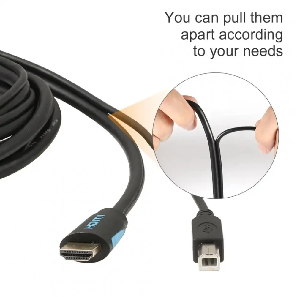Кабель интерфейсный SmartBuy Кабель KVM USB+HDMI, 4K, 1.5m, TeslaSmart 0012547 USB Type A - HDMI