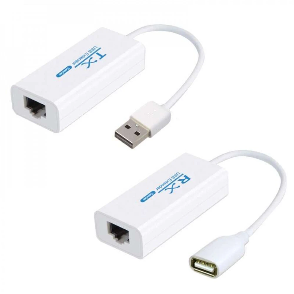 Кабель интерфейсный NO NAME Удлинитель USB 2.0 Extender, 45m, UTP (1801) 0000973 USB Type A - Ethernet (RJ45) (LAN)