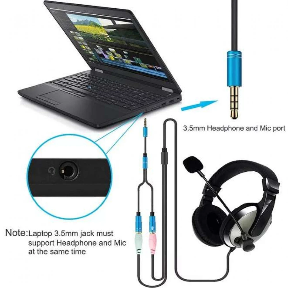 Аксессуар для аудиотехники NO NAME Переходник 2*Audio(f) 3.5mm - Audio(m) 3.5mm 0000880