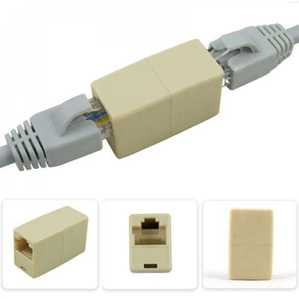 Коннектор NO NAME Адаптер соединитель патч-корда RJ-45 0000817