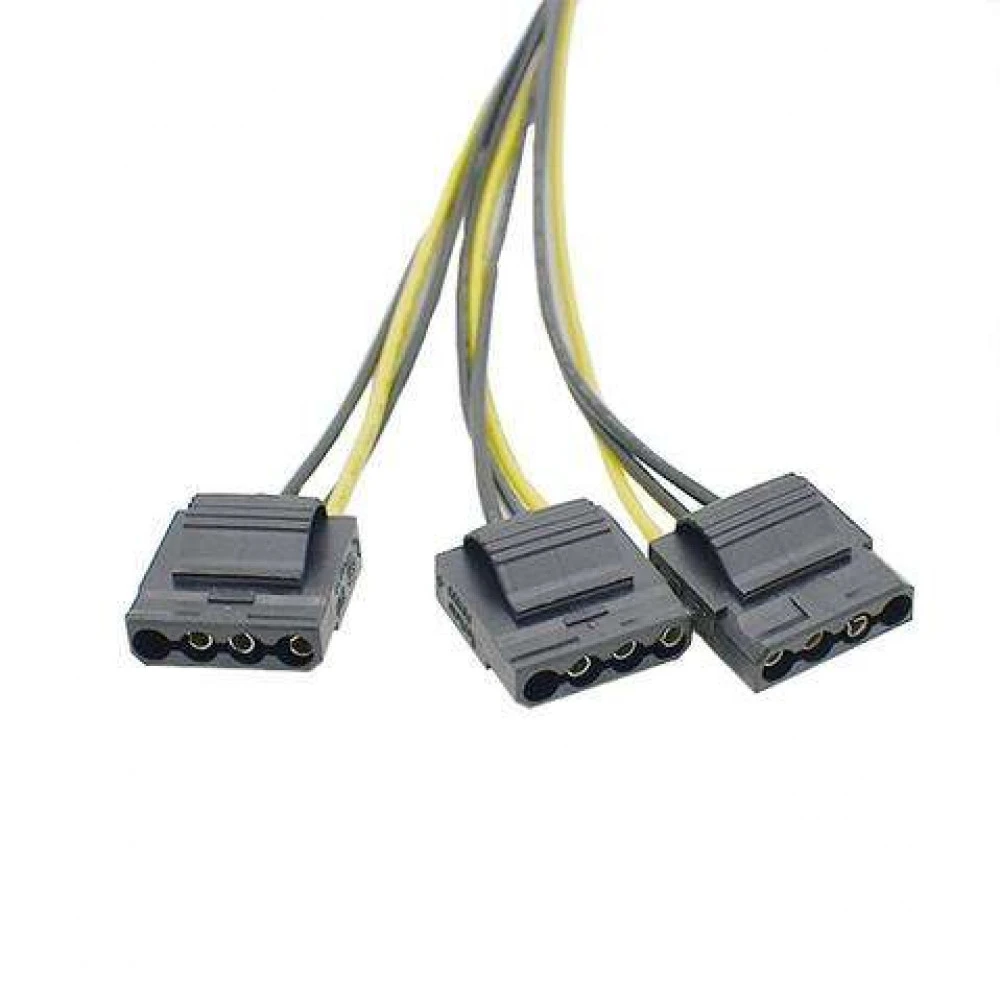 Кабель питания NO NAME 6Pin на 3xMolex, 20см, 6Pin - 3xMolex 0012920