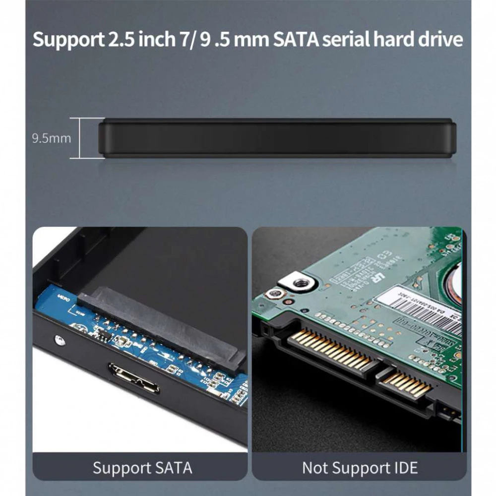 Аксессуар для жестких дисков NO NAME Корпус внешнего жесткого диска USB 3.0 SATA 2.5" OEM 0012561