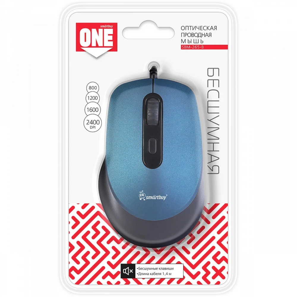 Мышь SmartBuy SBM-265-B Бюджетные, Проводная
