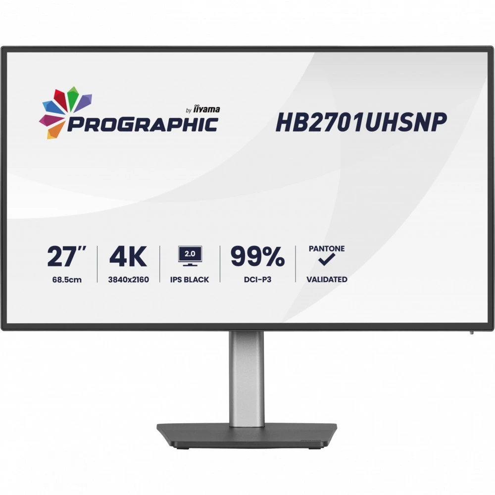 Монитор IIYAMA ProGraphic HB2701UHSNP-B1 27 ", IPS, 4K UHD 3840x2160 (16:9), 60 Гц
