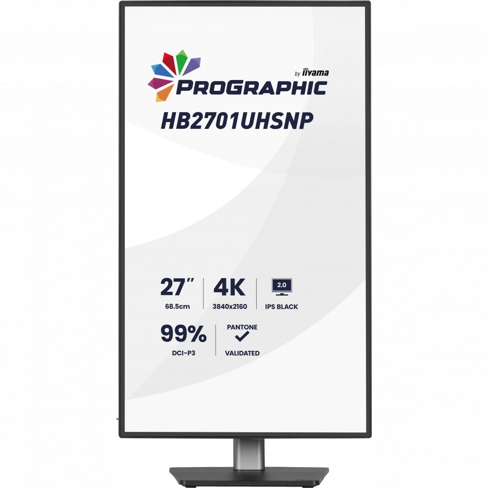 Монитор IIYAMA ProGraphic HB2701UHSNP-B1 27 ", IPS, 4K UHD 3840x2160 (16:9), 60 Гц