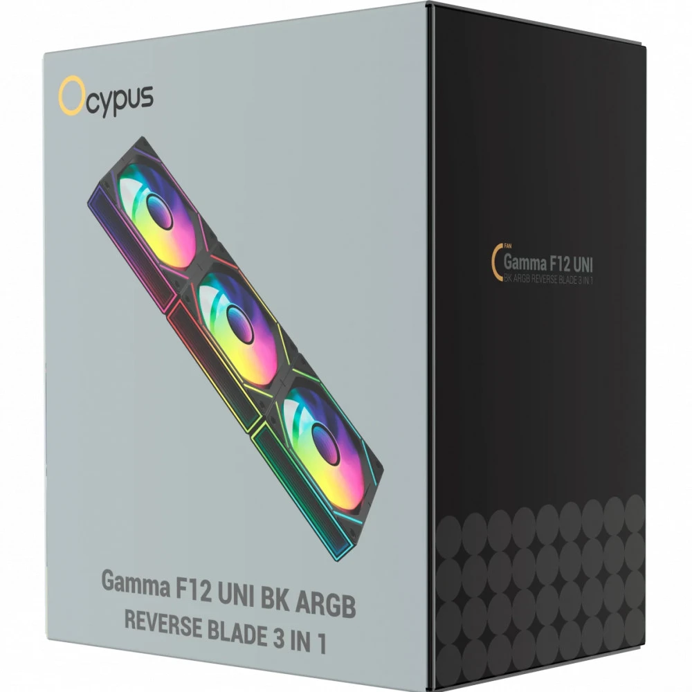 Система охлаждения Ocypus Gamma F12 UNI BK ARGB REVERSE BLADE 3-IN-1 Gamma-F12-BK3AM01U-GL Для системного блока