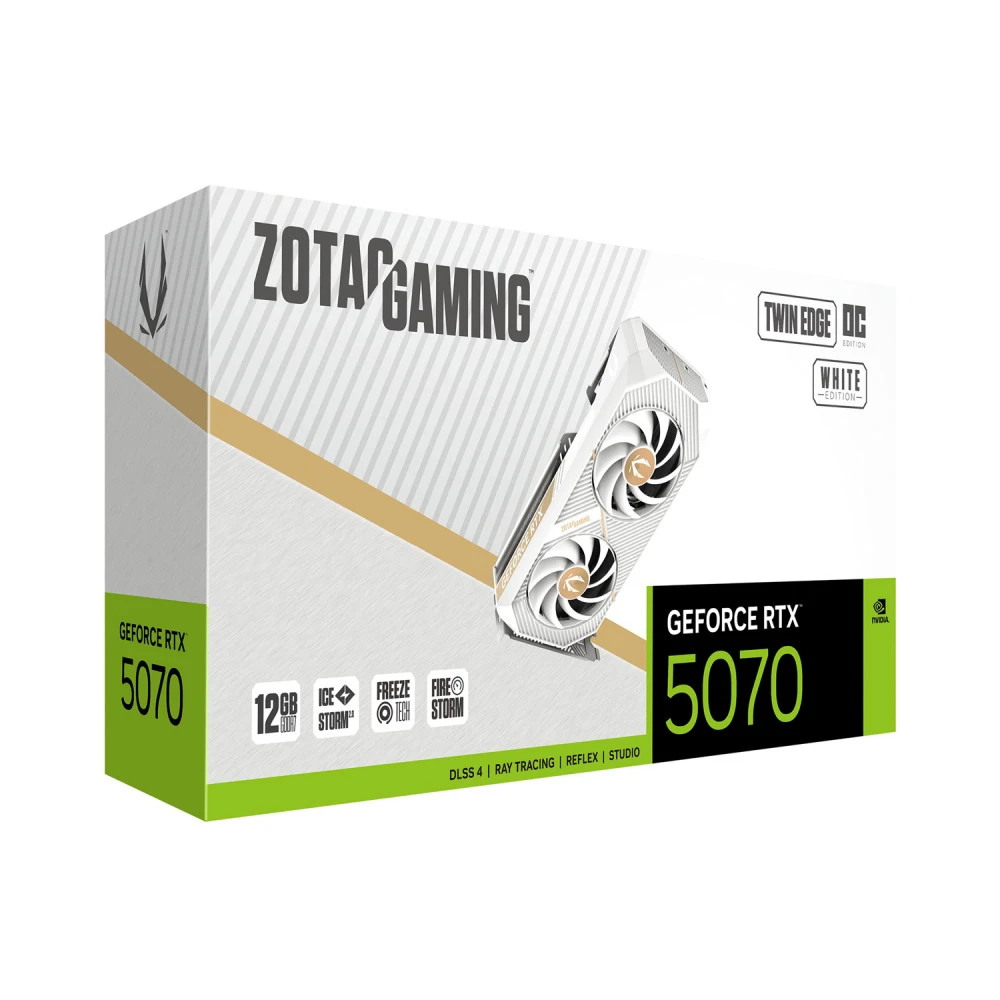 Видеокарта Zotac RTX 5070 TWIN EDGE OC WHITE ZT-B50700Q-10P 12 ГБ