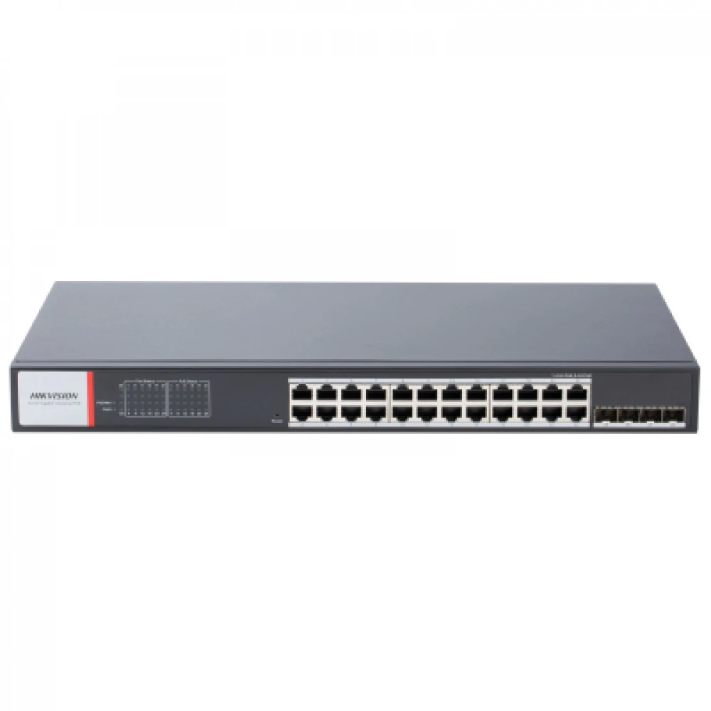 Коммутатор Hikvision DS-3T1528HP-SI-24P4F 301803299 1000 Base-T (1000 мбит/с), 4 SFP порта
