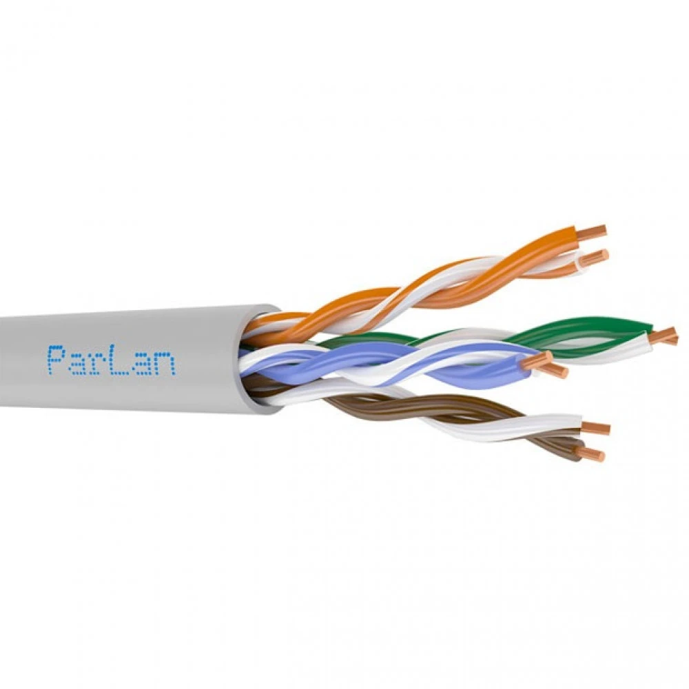 Кабель витая пара Паритет ParLan U/UTP Cat 5e 4x2x0,52 PVC 100005