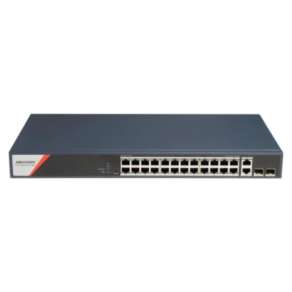 Коммутатор Hikvision DS-3E1528HP-SI-24P2T2F 301803251 1000 Base-T (1000 мбит/с), 2 SFP порта