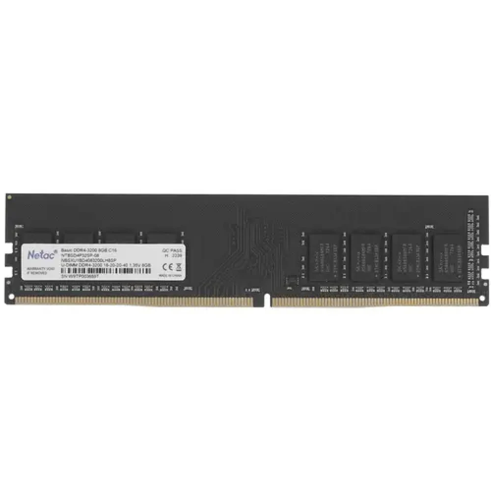ОЗУ Netac Basic NTBSD4P NTBSD4P32SP-08J DIMM, DDR4, 8 Гб, 3200 МГц