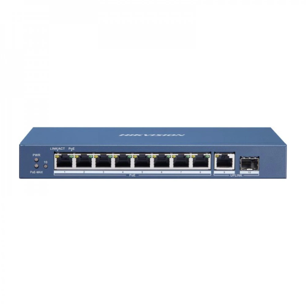 Коммутатор Hikvision DS-3E0510P-E(B) 1000 Base-T (1000 мбит/с), 1 SFP порт