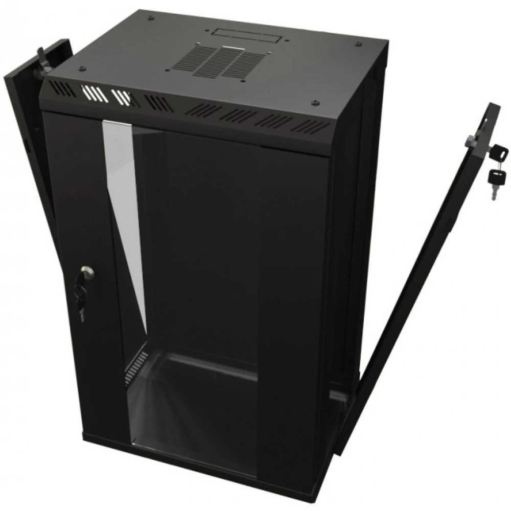 Серверный шкаф Hyperline настенный 10'' 9U 499,5х390х300 TDB-9U-GP-RAL9004
