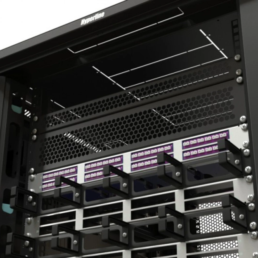 Аксессуар для серверного шкафа Hyperline Фальш-панель перфорированная на 2U BPD-2-RAL7035