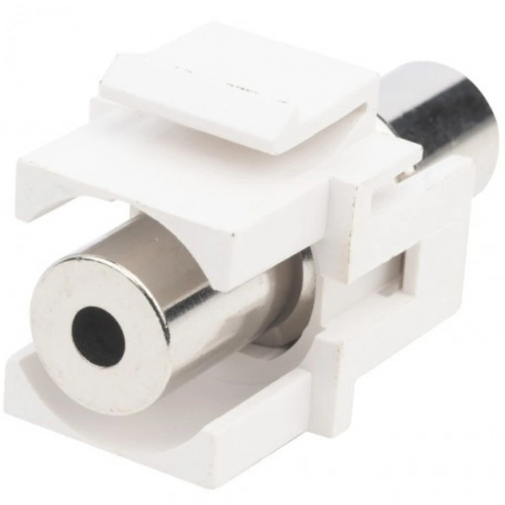 Модуль Hyperline Модуль формата Keystone Jack с проходным адаптером TRS 3.5 мм KJ1-TRS-D3.5-WH