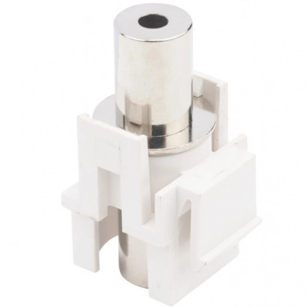 Модуль Hyperline Модуль формата Keystone Jack с проходным адаптером TRS 3.5 мм KJ1-TRS-D3.5-WH