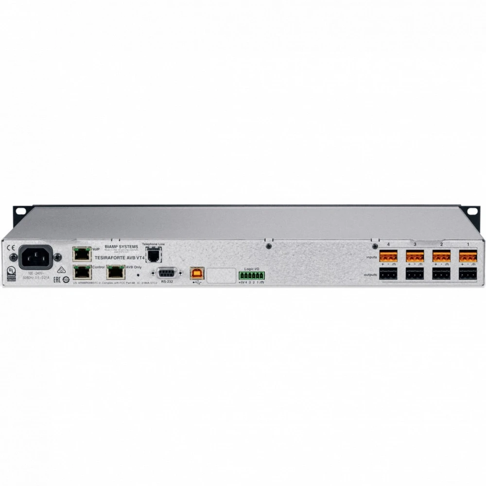 Опция для конференц-оборудования BIAMP TesiraFORTE AVB VT4 912.0452.900/911.0452.900